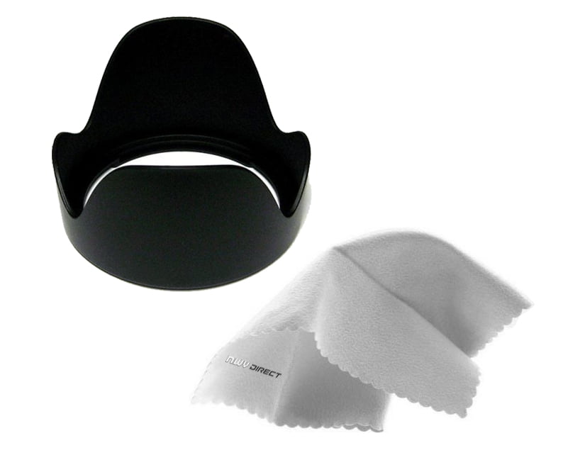Pro Digital Lens Hood Flower Design 49mm Nw Direct Microfiber Cleaning Cloth. + Stepping Ring 49-58mm Leica Q Typ 116
