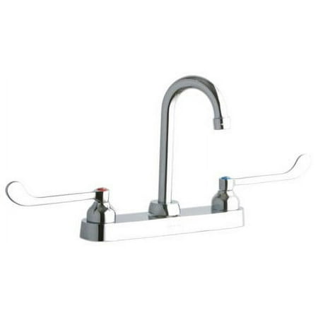 Elkay Lk810gn04t6 Ada 8" Centerset Exposed Deck Food Service Faucet - Chrome