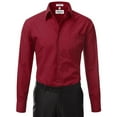 thumbnail image 2 of Berlioni Italy Men's Long Sleeve Solid Premium Dress Shirt, 2 of 4