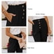 thumbnail image 5 of High Waist Women Trousers, Button Design Cute Versatile Classic Women Pants  For Beach ANGGREK Negro XXL, 5 of 6