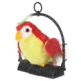 thumbnail image 2 of Juguete de loro parlante con grabación eléctrica para niños, juguete educativo temprano, decoración colgante sin batería, color rojo, 2 of 5