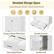 30 Bathroom Vanity with Single Sink, Combo Cabinet Undermount Sink, Bathroom Storage Cabinet with 2 Doors and a Drawer, Soft Closing, Multifunctional Storage, Solid Wood Frame, White
