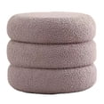 thumbnail image 1 of Vanity Stool, Lambswool Fabric, Ottoman, Padded Seat Foot Rest Stool, 1 of 7