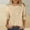 Beige plus size fall tops for women a1, variant on Women Plus Size Fall Winter Round Neck 3/4 Sleeve Vintage Floral Tunic Tops Solid Boho Casual Blouses Cute Trendy Pullover Shirts for Work Business, Multicolor L