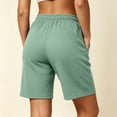 thumbnail image 4 of Besolor Summer Shorts for Women Wide Leg High Waist Elastic Drawstring Casual Loose Loungewear Workout Short Pants with Pockets, 4 of 6