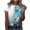 Bleu Ciel, variante sur T-shirts à Manches Courtes pour Femmes Dames Mode Décontractée Imprimé Col Rond Ample T-Shirt à Manches Courtes Haut Chandail T-Shirts pour Femmes Manches Courtes Hauts à Manches Courtes pour Femmes