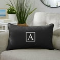 thumbnail image 5 of Sorra Home Sunbrella Canvas Monogram Indoor/Outdoor 13x20 Corded Pillow (Single) Black "U", 5 of 5