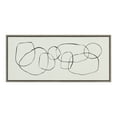 thumbnail image 2 of Kate and Laurel Sylvie Dancing Circles Framed Canvas Wall Art by Teju Reval of SnazzyHues, 18x40 Gray, Minimalist Modern Art for Wall, 2 of 6