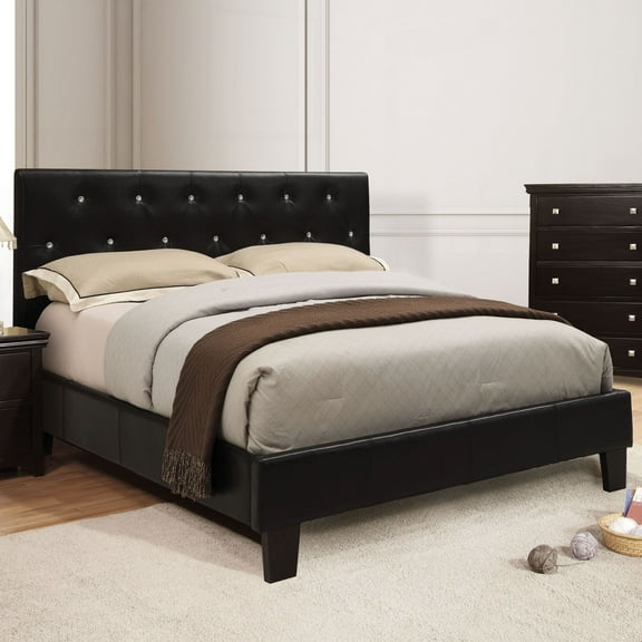 Furniture of America Manizales Platform Bed, California King, Black