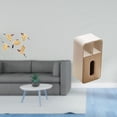 thumbnail image 2 of Caja de pañuelos con diseño de pájaro de madera para pared, de cuero sintético, para guardar toallas de papel, diseño que ahorra espacio, ideal para s, 2 of 8