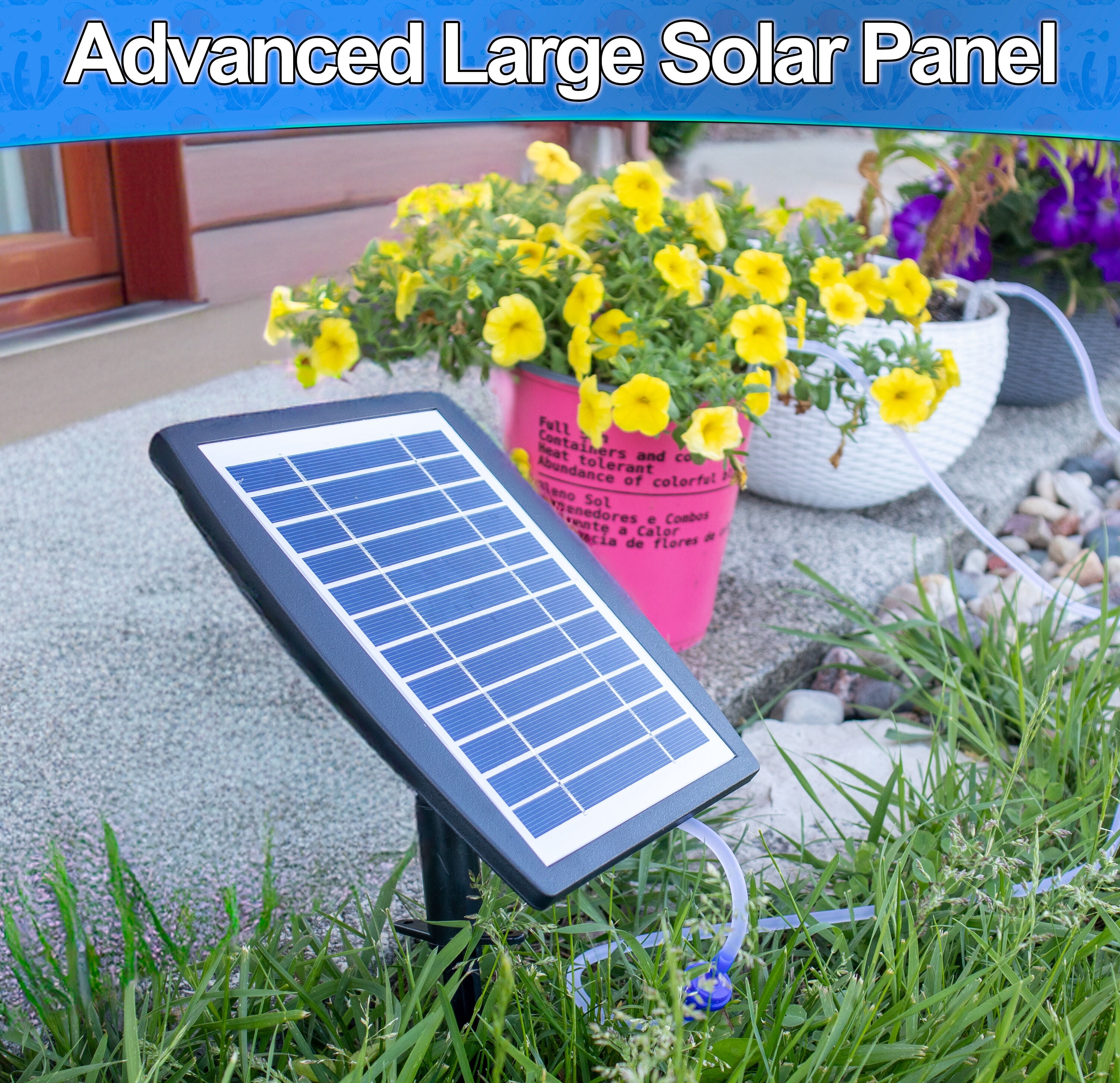 Solar Self Watering Plant Drip Irrigation System for 15 Plants Multiple Automatic Control Modes - Portable DIY Kit for Indoor/Outdoor Gardens, Patios, Balconies, and Vacation Plant Care