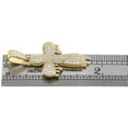 thumbnail image 3 of 10K Yellow Gold Mens Diamond 3D Dome Drip Cross Pendant 1.70" Pave Charm 1.70 CT, 3 of 5