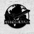 thumbnail image 2 of Craftnamesign Custom Airplane Metal Wall Art LED Light, Personalized Plane Pilot Name Sign, 2 of 5