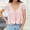 Pink, variant on Hauaitttt Trendy Women's T Shirts for Casual and Vacation Wear Short Sleeve Round Neck with Lace Hollow Out Detail and Bow Tie Design Women Casual Tee Sleeve Shirt Loose Fit Womens Top T Shirts Tops