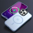 thumbnail image 1 of Shockproof Matte Transparent Phone Case For iPhone 16 13 11 12 14 15 Pro Max Plus For Magsafe Magnetic Wireless Charging Cover Sierra blue For iphone 16, 1 of 6