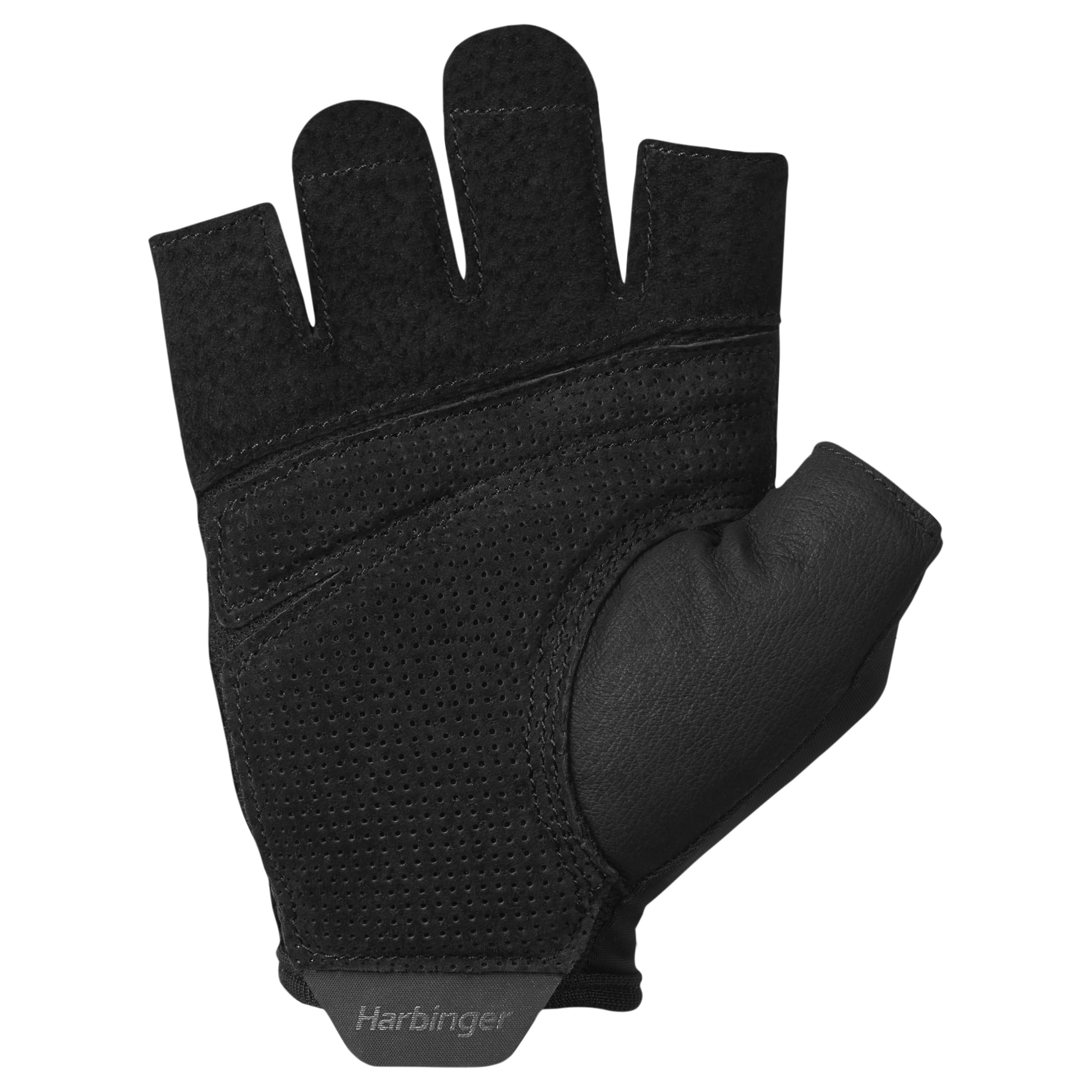 Harbinger Anti Slip Unisex Leather Black Weight Lifting Gloves, XL