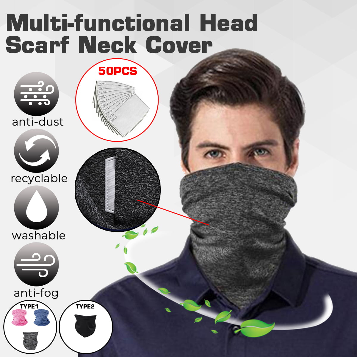 G-III Sports Basketball Team Face Shield Reusable Neck Gaiter Washable Face Covering for Men