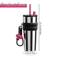 thumbnail image 3 of Stainless Steel Insulated Tumbler, Large Capacity Travel Mug with Straw and Lanyard, Double Wall Vacuum Cooler Cup for Car and Outdoor Use, 3 of 5
