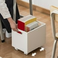 thumbnail image 6 of ICQOVD Under the Desk Book Storage Box Student Book Basket Under the Classroom Desk Removable Bookshelf with Pulley A4 Storage Box, 6 of 9