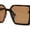 Tortoise - Brown, variant on Womens Classy Rimless Plastic Squared Butterfly Diva Sunglasses Slate Silver - Smoke