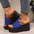 thumbnail image 3 of Extra High Heels Dressy Sandals for Women 2025 Fashion Punk Open Peep Toe Platform Slip-On Slides, 3 of 8