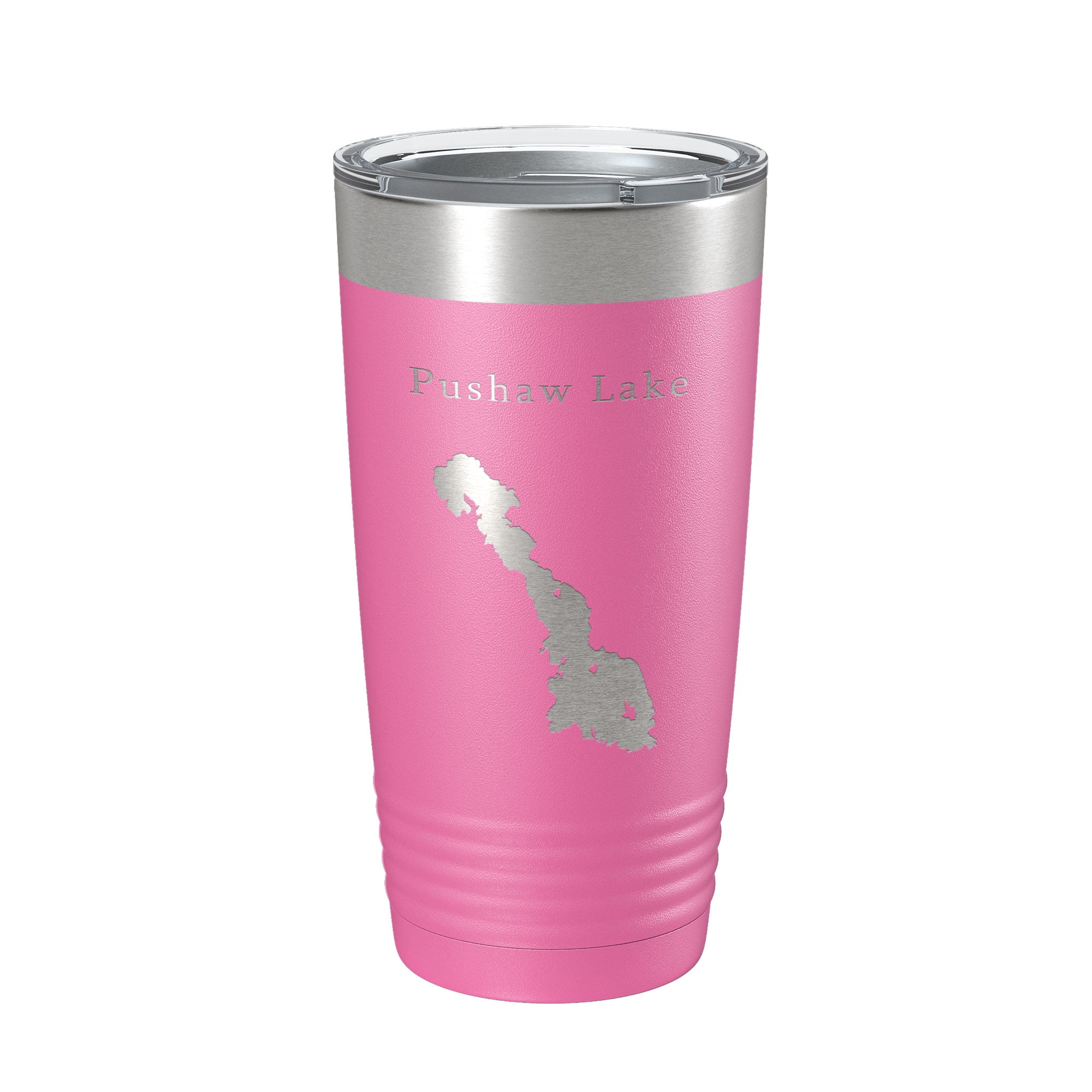 Pushaw Lake Map Tumbler Travel Mug Insulated Laser Engraved Coffee Cup