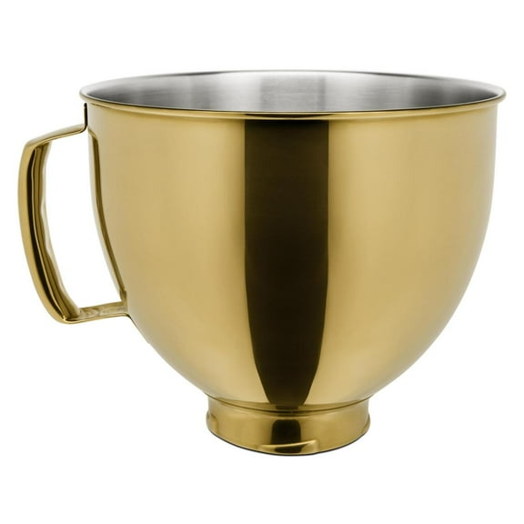 KitchenAid 5 Quart Tilt-Head Metallic Finish Stainless Steel Bowl, Radiant Gold, KSM5SSB