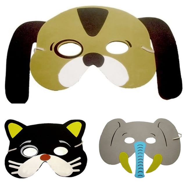 10 máscaras de animales de espuma EVA surtidas para fiestas de cumpleaños de niños. Ndcxsfigh Nuevos Originales