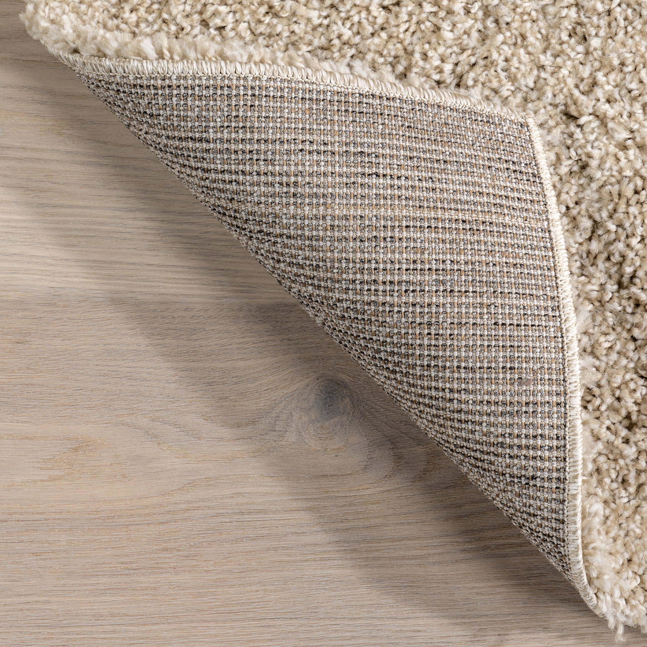 nuLOOM Eudora Contemporary Solid Area Rug, 6' 7" x 9', Beige Ivory