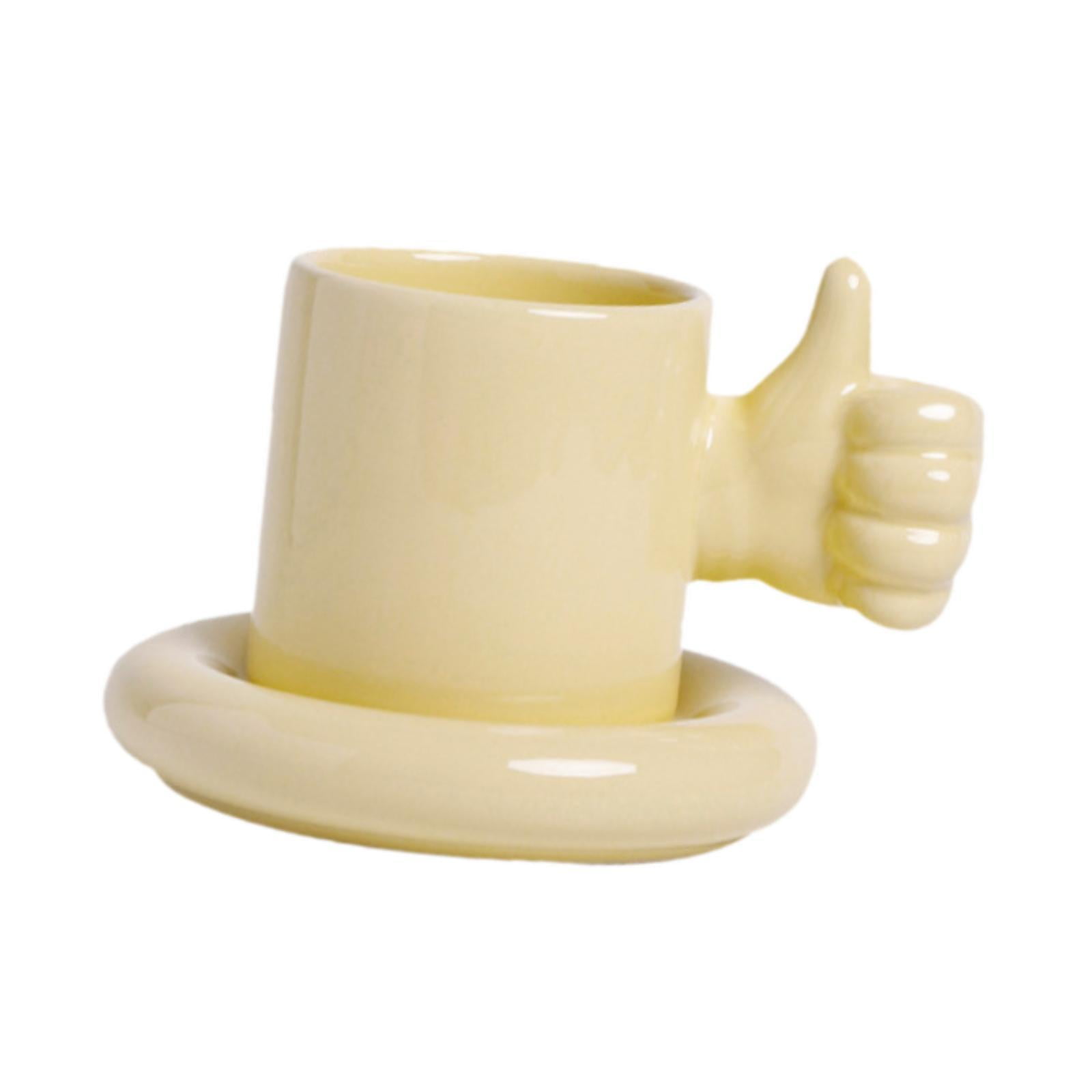TISHITA Coffee Cup Breakfast Tea Milk Mug with Saucer Teaware Tea Cup Espresso Latte Mug for Cafe Restaurant Housewarming Gift Family
