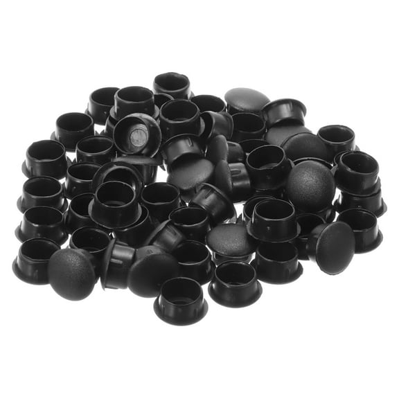 Uxcell 300Pack 14mm(9/16") Dia Plastic Screw Hole Plugs for Furniture Cupboard, Black