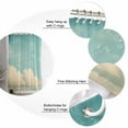 thumbnail image 5 of Extra Long Shower Curtain 72x96 Inch, Teal Green Cloudy Sky Shower Curtain Waterproof Bathroom Decor Modern Vintage Nature Clouds Fabric Bath Curtain Set Accessories with Hooks, 5 of 6