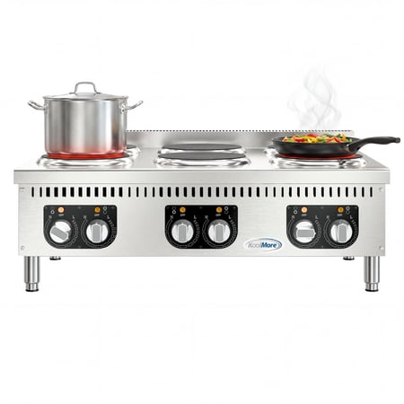 36 in. 6-Burner Commercial Electric Range Hot Plate, 240V (KM-CRC36-E)