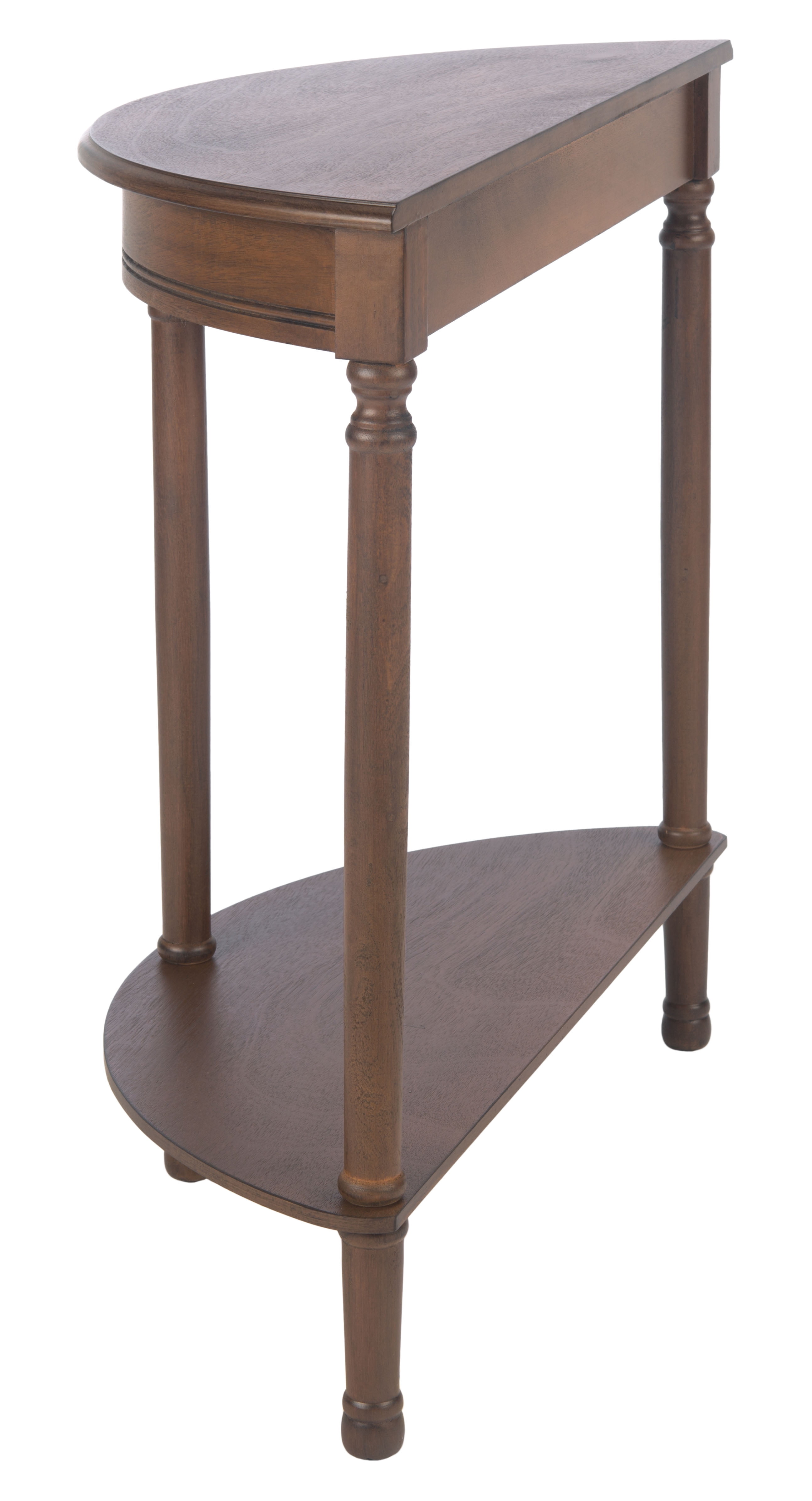 SAFAVIEH Tin.sley French Half Round Console Table, Brown (28 in. W x 11.8 in. D x 28 in. H)