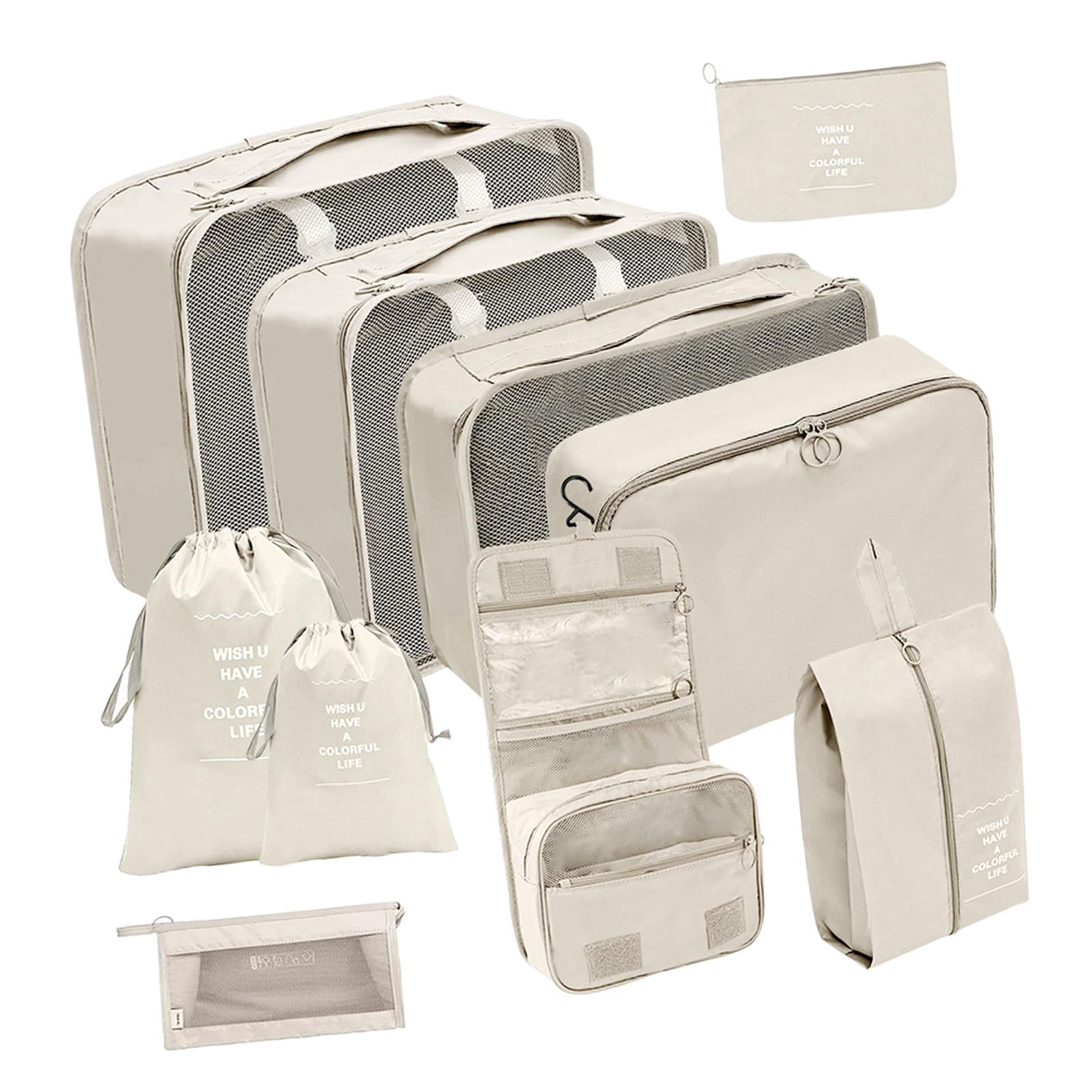 10Pcs Packing Cubes Shoes Bag Clothes Storage Bags for Travel Totes Suitcase