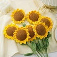 thumbnail image 5 of Dalrosia 5PCS Knitted Artificial Sunflowers for Children's Day Birthday Wedding Party Graduation Ceremony Anniversary New Home Decor, 5 of 5