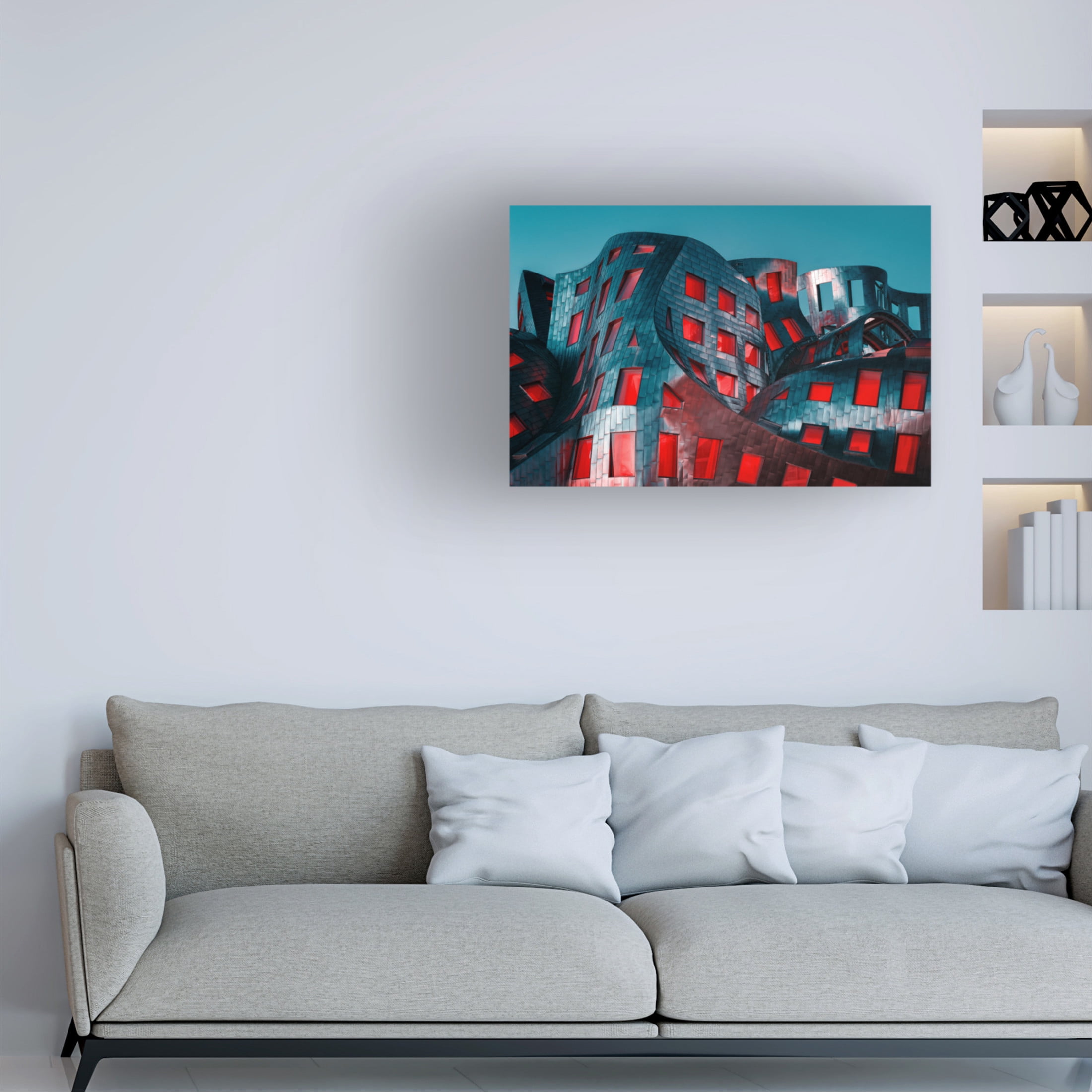 Canvas Wall Art - Mike Kreiten 'Wavas' Wall Art for Living Room, Bedroom, or Office D?cor by Trademark Fine Art - 32 x 22 Inches