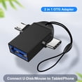 thumbnail image 3 of 2 en 1 Micro USB macho a USB3.0 hembra convertidor de cable adaptador OTG (negro), 3 of 9