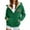 Green9, variant on Arlun Zip up Hoodies for Women Fashion Letter Printed Full Zipper Drawstring Sweatshirts Thick Sherpa Lined Thermal Comfortable Fall Winter Jackets with Pockets 9 XL