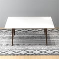 thumbnail image 2 of Ashcroft Aven Modern Solid Wood 63" Rectangular Dining Table in Walnut/White Top, 2 of 5