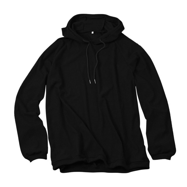 Gibobby Sudadera con Capucha Hombre Pulóver Liso Blusa(Negro,XG)
