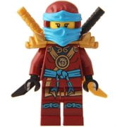 LEGO Ninjago: Minifigure Nya Deepstone Minifig with Armor and Swords