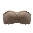 thumbnail image 1 of YUTK Full Coverage Bras for Women - Women's Solid Color Seamless Underwear without Steel Rims Detachable Chest Sagging Wave Pattern Bra Coffee S, 1 of 2