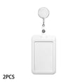 thumbnail image 2 of Linnome Retractable Badge Reel Set of 2 with ID Card Container Plastic Vertical Badge Holder with Clip for Work, 2 of 6