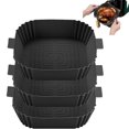 thumbnail image 1 of Paquete de 3 de Silicona para Freidora de Aire, Accesorios Silicon para Air Fryer Reutilizable Antiadherente, Resistente al Calor, Olla Silicona para Freidora, Horno, Microondas (Negro), 1 of 4
