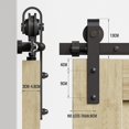 thumbnail image 4 of Kit de herrajes para puerta corrediza tipo granero CCJH de 183 cm en acero al carbono negro, 4 of 8