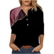 thumbnail image 1 of Camisas Para Mujer Moda Casual Manga 3/4 Botón Camiseta Cuello Redondo Estampado Top Blusa Odeerbi ODB125859, 1 of 5