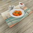 thumbnail image 2 of Ambesonne Boho Place Mats Set of 4, Funky Mid Century Mountains, Standard Size, Dark Salmon Seafoam Beige, 2 of 5