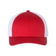 thumbnail image 1 of Richardson Low Pro Trucker Cap, M-L, Red-White, 1 of 3