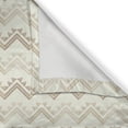 thumbnail image 4 of Ambesonne Ethnic Valance Pack of 2, Tribal Style Zigzag Triangle, 42"X18", Ivory and Pale Sepia, 4 of 5